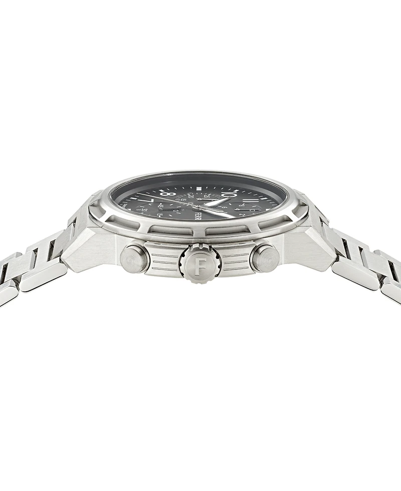 Ferragamo Men's Swiss Chronograph Sport Stainless Steel Bracelet Watch 44mm