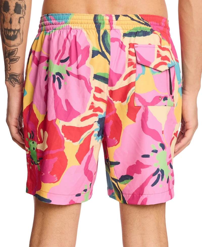 Paisley & Gray Men's Gilligan Regular-Fit Abstract Floral 6" Swim Trunks