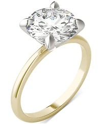 Charles & Colvard Moissanite Classic Basket Solitaire Engagement Ring (3 ct. t.w.) Two-Tone 14k Gold