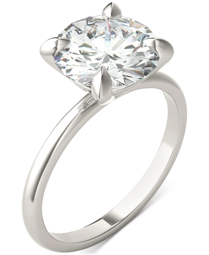 Charles & Colvard Moissanite Classic Basket Solitaire Engagement Ring (3 ct. t.w.) in Two-Tone 14k Gold