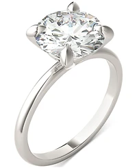 Charles & Colvard Moissanite Classic Basket Solitaire Engagement Ring (3 ct. t.w.) in Two-Tone 14k Gold