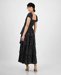 And Now This Women's Smocked Ruffle-Hem Maxi Dress, Exclusively at Macy's