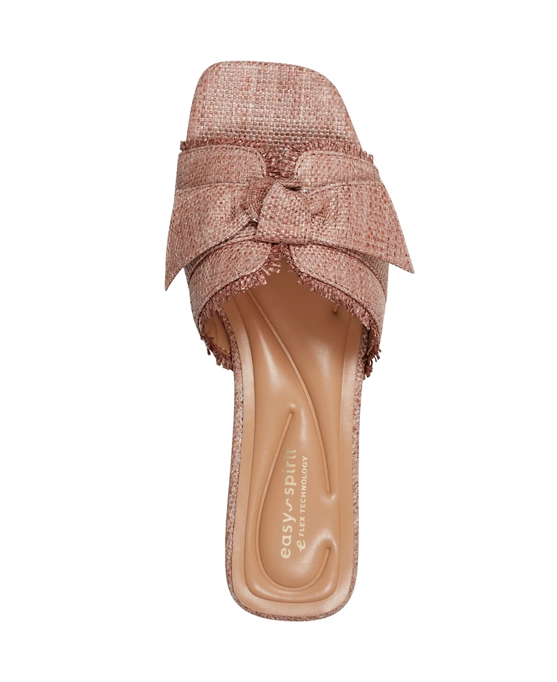 Easy Spirit Women's Girly eFlex Knotted Bow Dress Sandals