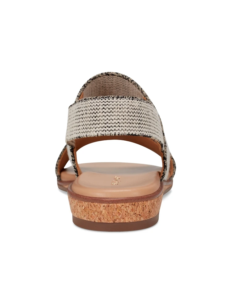 Easy Spirit Women's Lana Double Band Flat Slingback Sandals