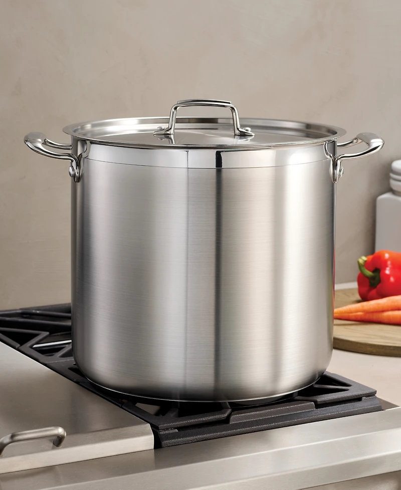 Tramontina Tri-Ply Clad Stainless Steel 20-Qt. Covered Stock Pot