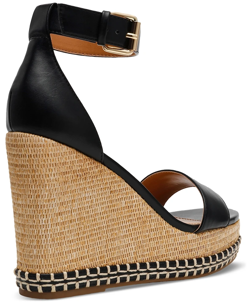 Dv Dolce Vita Women's Tammara Ankle-Strap Platform Whipstitch Wedge Sandals