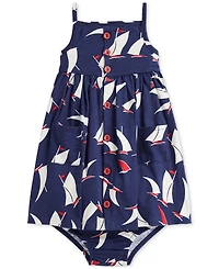 Polo Ralph Lauren Baby Girls Sailboat-Print Jersey Dress