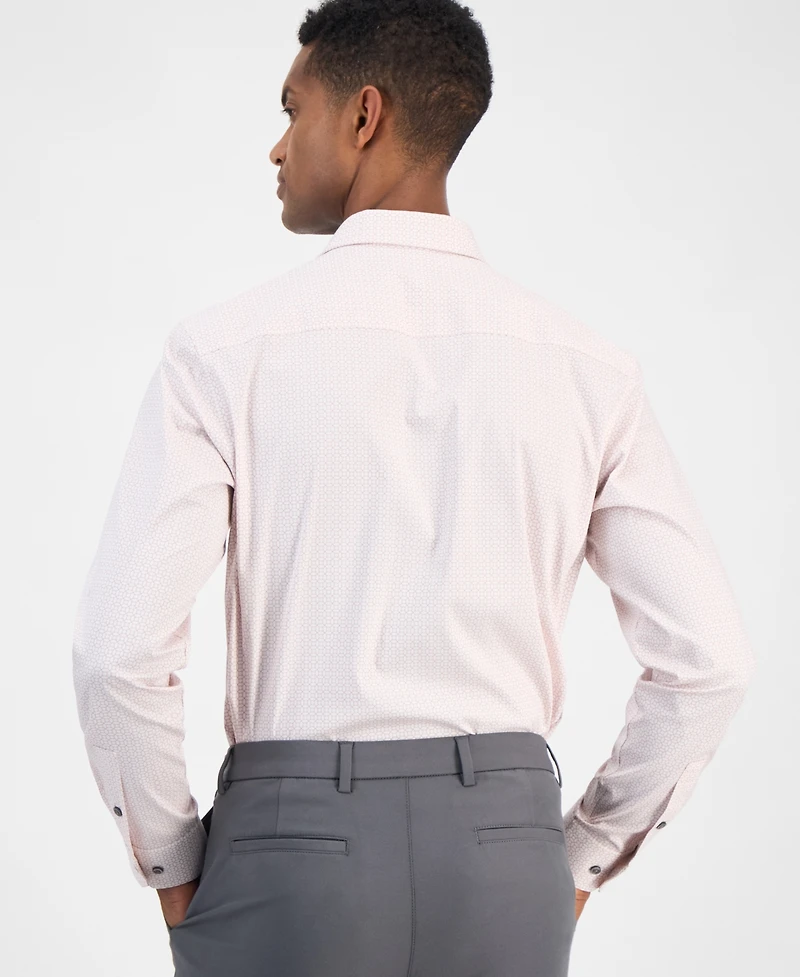 Alfani Men's Round Medallion Print Dress Shirt, Exclusively at Macy's