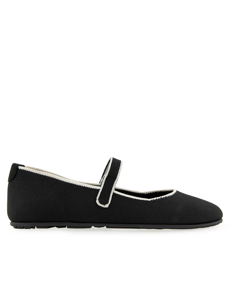 Aerosoles Women's Perry Knit Round Toe Mary Jane Flats