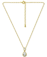 Giani Bernini Cubic Zirconia Pear Pendant Necklace (3-3/4 ct. t.w.) Sterling Silver, 16" + 2" extender