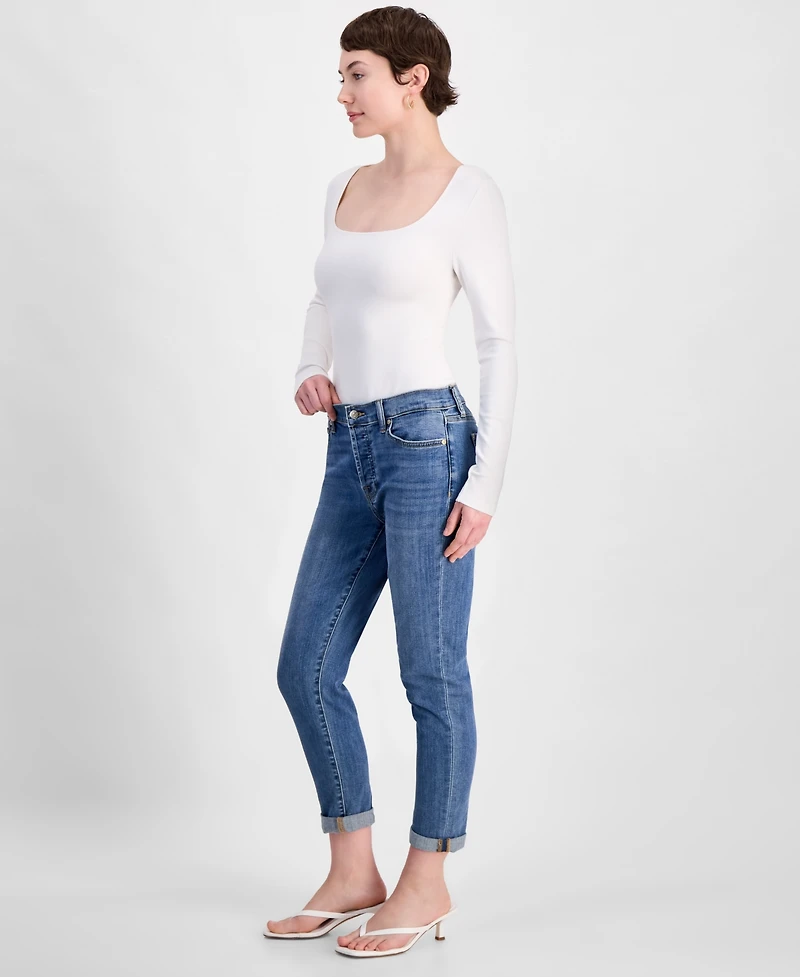 7 For All Mankind Women's Josefina Cuffed Skinny Jeans
