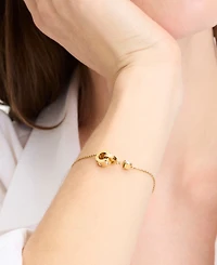 Kate Spade New York Gold-Tone Set-In Stone Interlink Bracelet