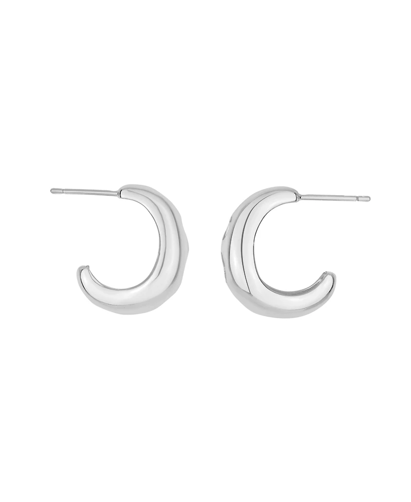 And Now This Cubic Zirconia 3 Stone Hoop Earrings