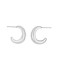And Now This Cubic Zirconia 3 Stone Hoop Earrings