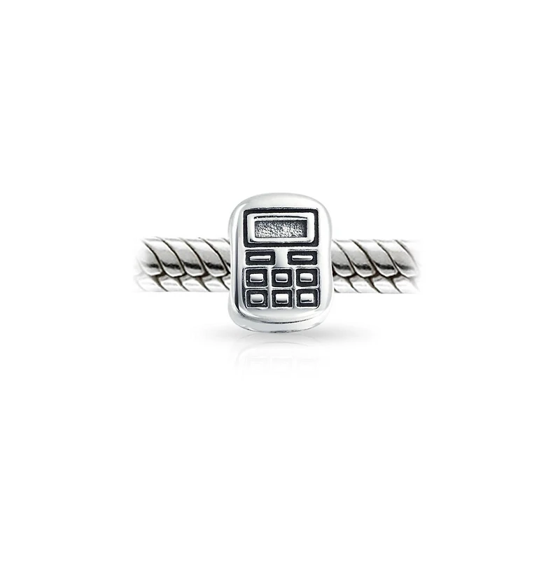 Bling Jewelry Calculator Charm Bead Sterling Silver European Bracelet Ideal Math Lovers