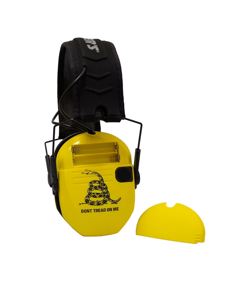 Walker's Razor Slim Electronic Hearing Protection Muff, Don't Tread On Me Yellow