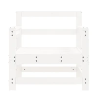 Patio Chairs 2 pcs White Solid Wood Pine