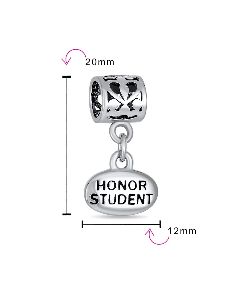 Bling Jewelry Graduate Dangle Charm Bead Sterling Silver European Bracelet