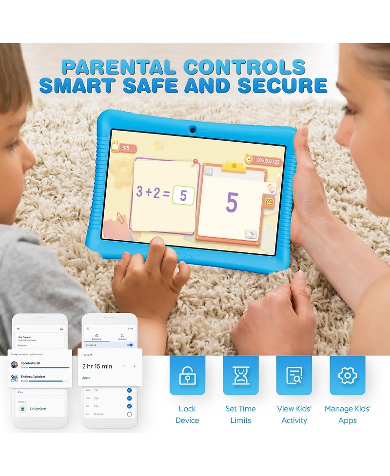 Contixo K103 10" Kids Tablet - 8-Core 2.0GHz, 3GB Ram, 32GB Storage, Android 13, Preloaded with 80 Disney E-books & Academy