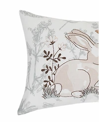 Garden Toile Bunnie Lumbar Pillow