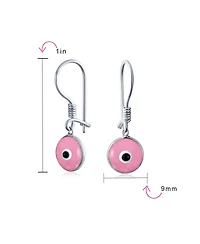 Bling Jewelry Spiritual Protection Nazar Evil Eye Dangle Earrings Sterling Silver Hooks