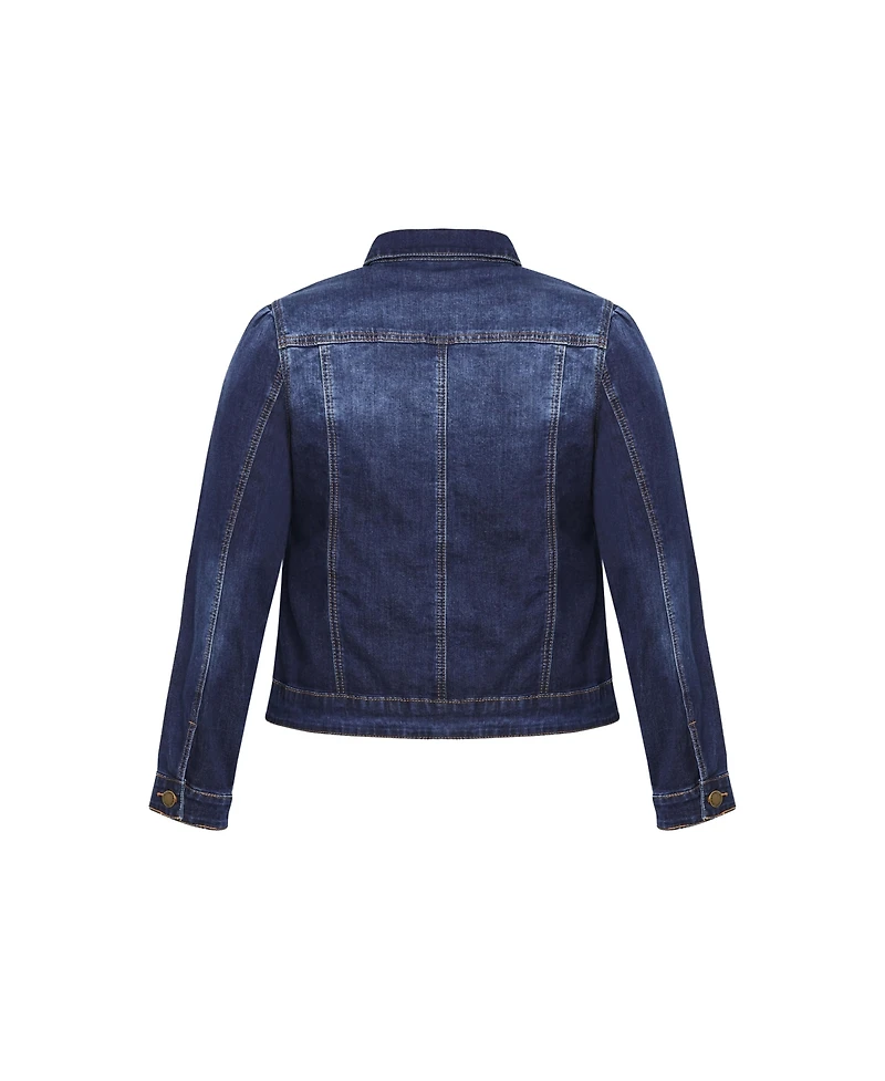 City Chic Plus Kira Denim Jacket