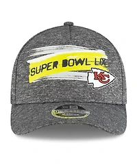 New Era Men's Gray Kansas City Chiefs Super Bowl Lix 9FORTY A-Frame Adjustable Hat