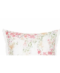 18' x 18" Spring Silhouette Easter Bunnies Rabbits Floral Flowers Decorative Accent Throw Pillow