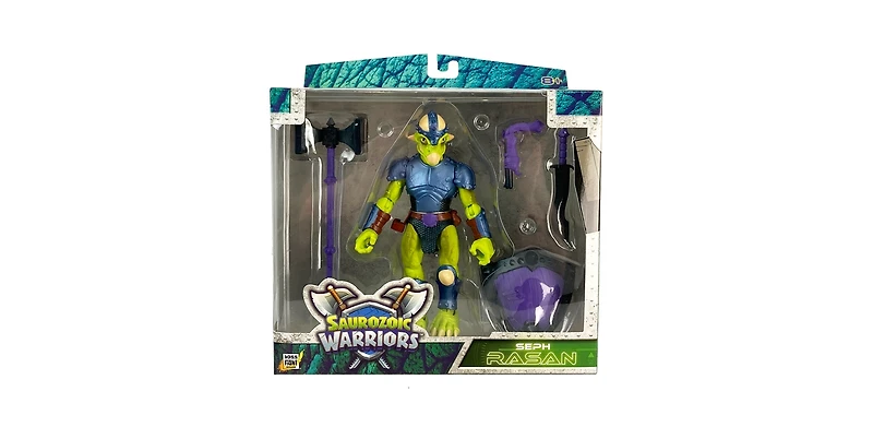Exceptional articulation, Seph Rasan is perfect for dynamic combat scenes, making him a great addition to your action figure or dinosaur collection an