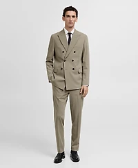 Mango Men's Slim-Fit Double Breasted Suit Blazer