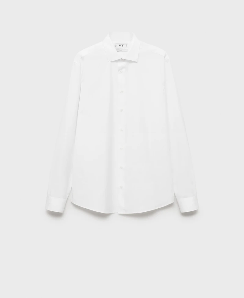 Mango Men's Slim-Fit Cotton Poplin Dress Shirt
