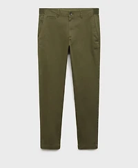 Mango Men's Slim-Fit Tapered Crop Chino Pants