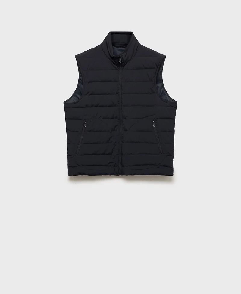 Mango Men's Down And Feather Quilted Vest