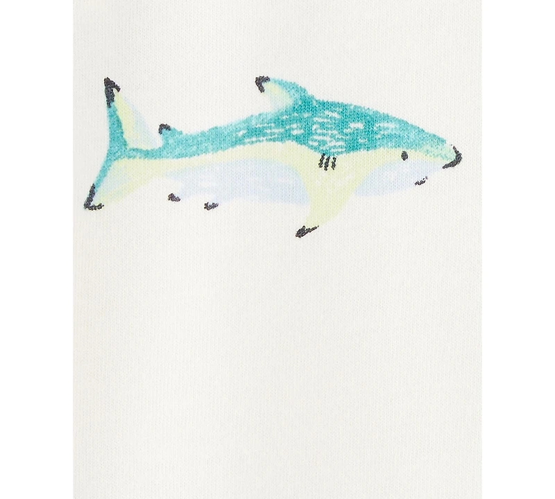 Carter's Baby Boys Shark-Print T-Shirt & Shortall, 2 Piece Set