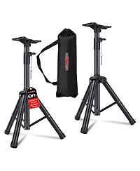 5 Core Speaker Stand Tripod Tall Adjustable 36 Inch Dj Pole Mount Studio Monitor Stands