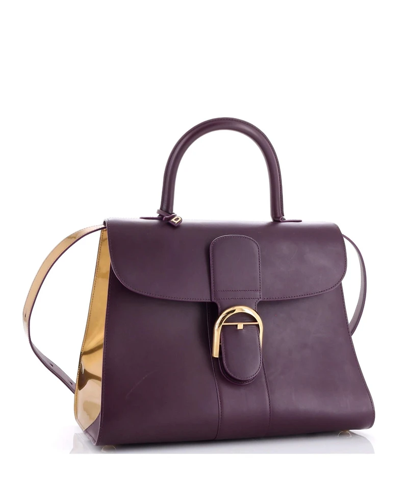 Pre-Owned Delvaux Gm Brillant Top Handle Bag Leather