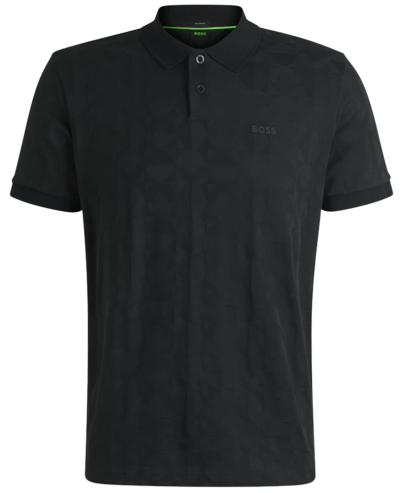 Boss by Hugo Men's Jacquard Circle Polo Shirt