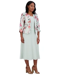 Jessica Howard Women's 2-Pc. Floral-Print Jacket & Dress Set