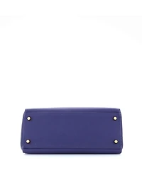 Pre-Owned HERMES Kelly 28 Handbag Blue Togo with Gold Hardware