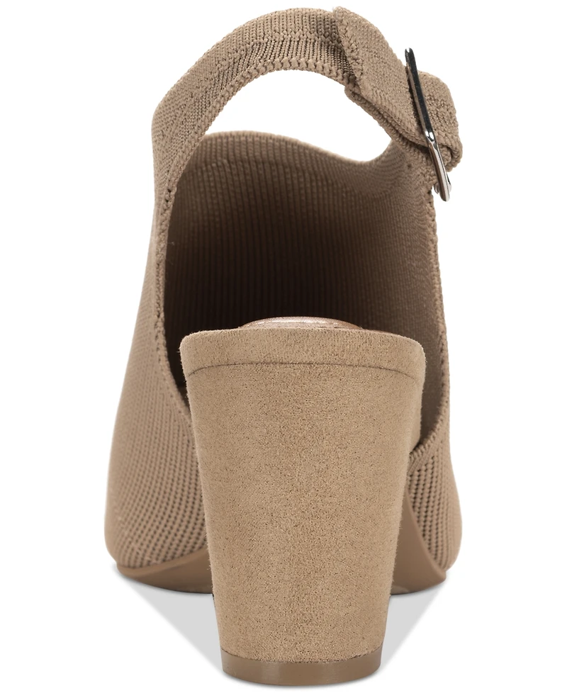 Style & Co Women's Peyyton Slingback Knit Dress Shooties, Exclusively at Macy's