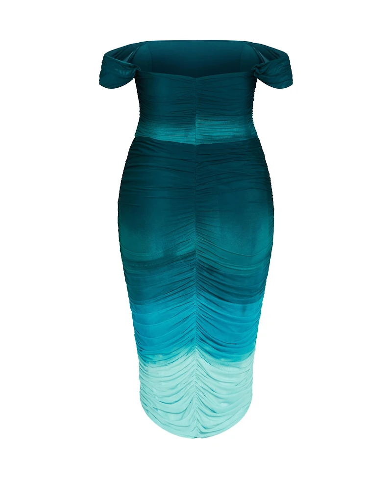 Plus Alyssa Print Midi Dress