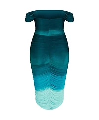 Plus Alyssa Print Midi Dress