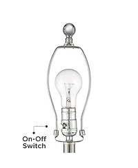 Regency Hill Braydon Modern Table Lamps Set of 2 28" Tall Mirrored with Usb Charging Port White Drum Shade for Bedroom Living Room Bedside Nights