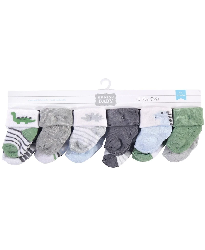 Hudson Baby Baby Boys Hudson 24-Pack Comfort Terry Socks Set