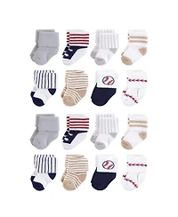 Little Treasure Baby Boys 16-Count Cozy Terry Socks