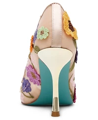 Betsey Johnson Women's Aimey Floral Applique Mesh Pumps