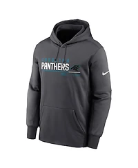 Nike Men's Anthracite Carolina Panthers Prime Logo Name Split Pullover Hoodie