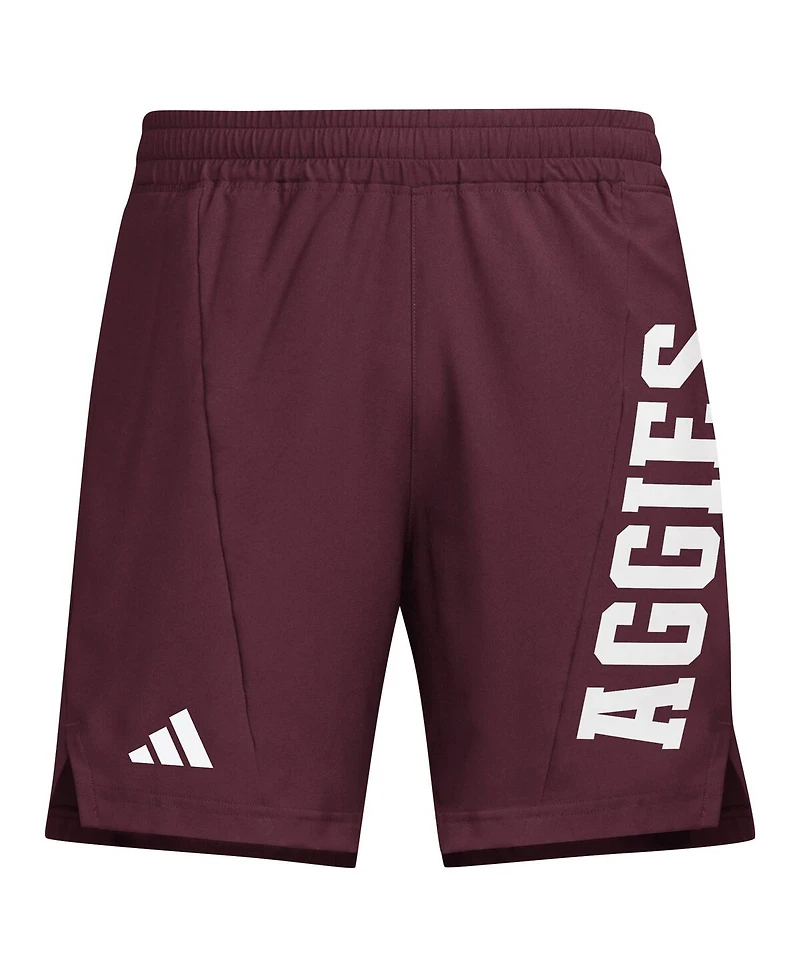 Adidas Men's Maroon Texas A M Aggies Designed for Training Aeroready Shorts