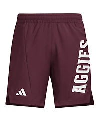 Adidas Men's Maroon Texas A M Aggies Designed for Training Aeroready Shorts