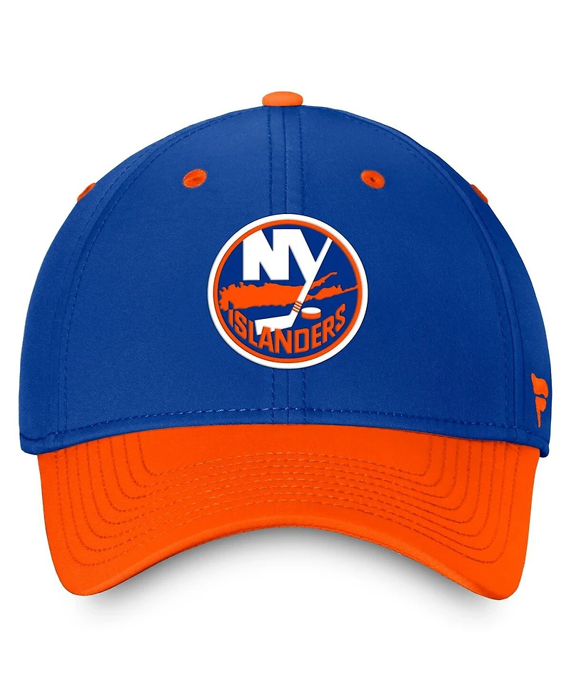 Fanatics Men's Royal/Orange New York Islanders Authentic Pro Rink Two-Tone Flex Hat